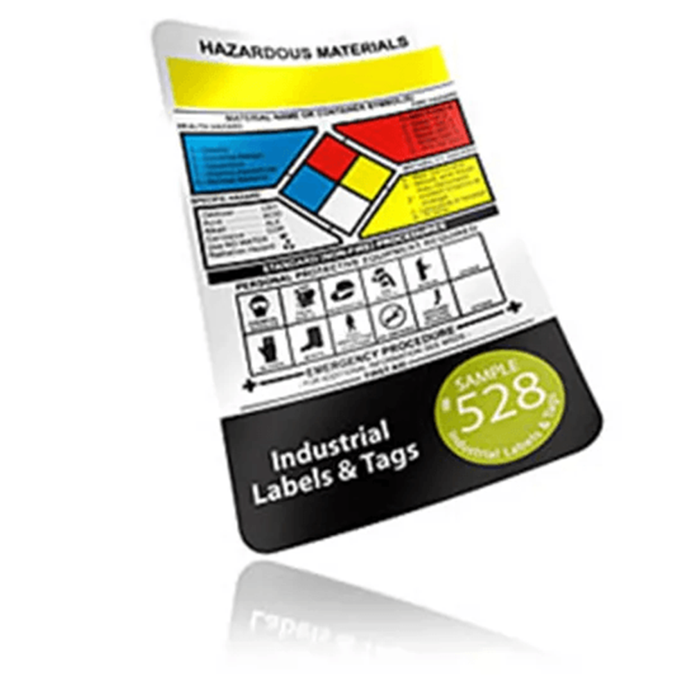 Chemical resistant labels for harsh and hazardous applications