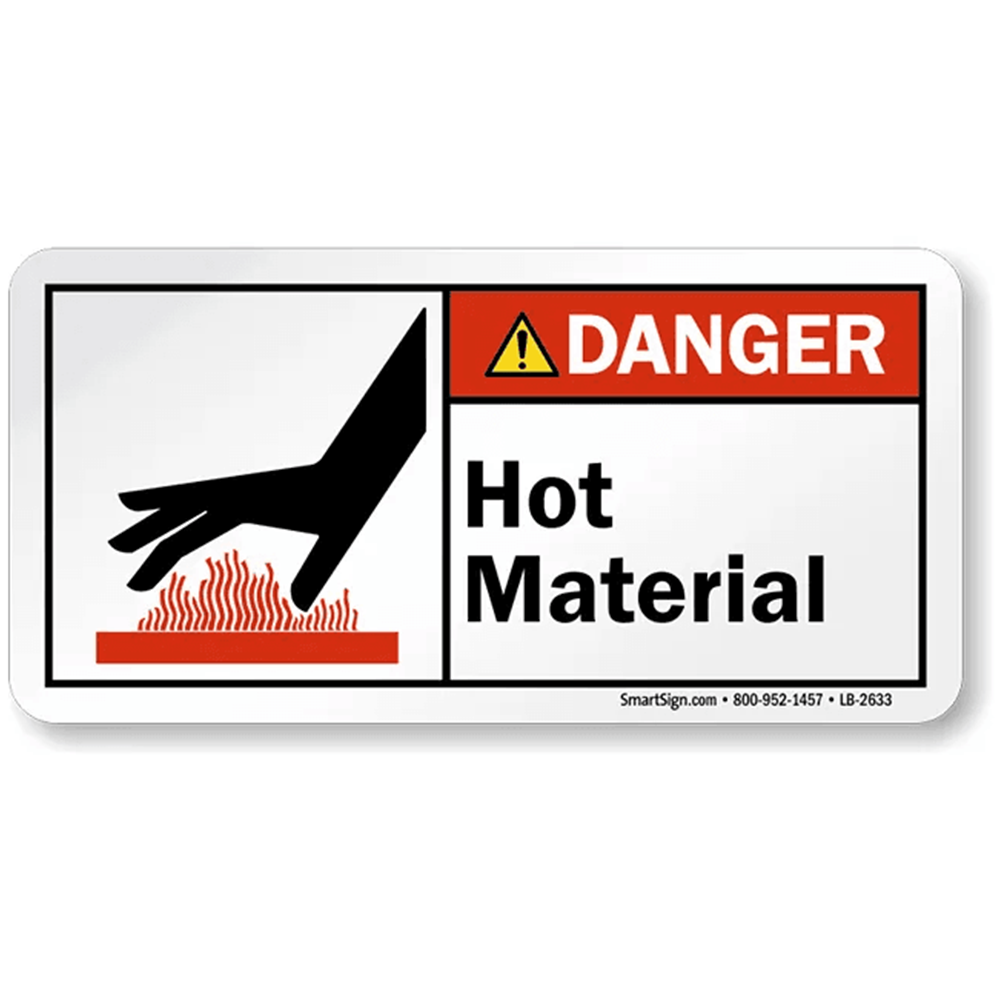 Heat resistant labels for high temperature industrial applications