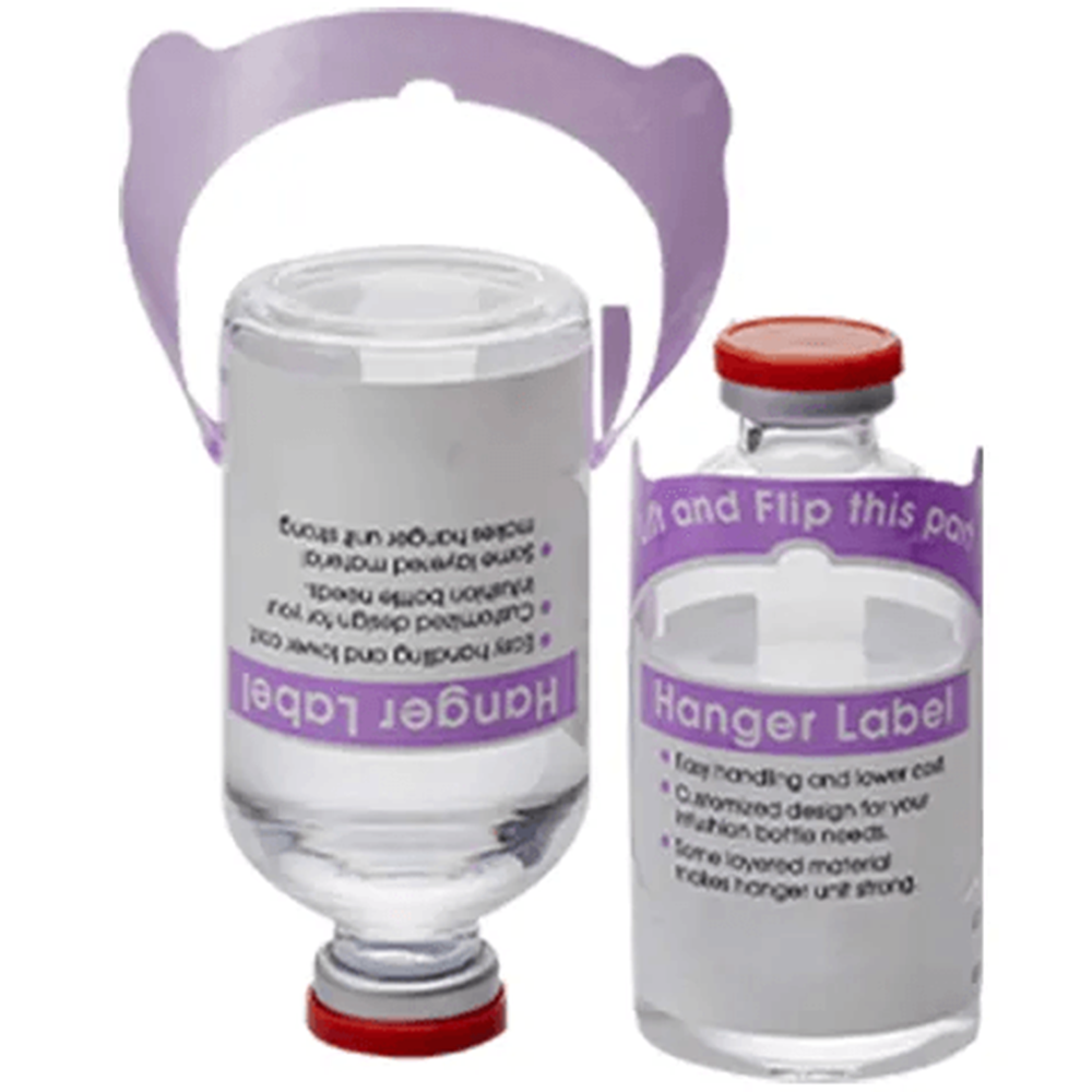 Inverted hanging labels for retail display and product identification solutions